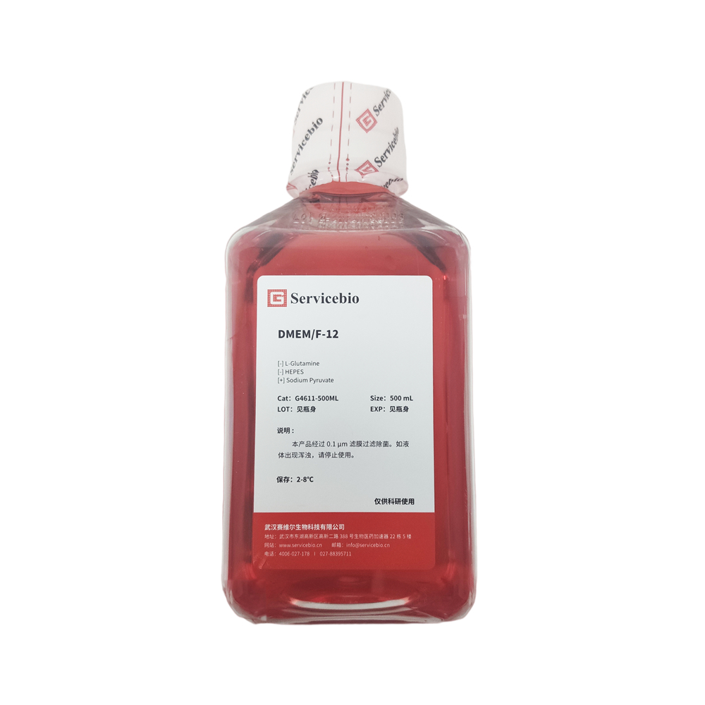 G4611-500ml DMEM / F-12 Flaschenkulturmedium 500ml mit Natriumpyruvat